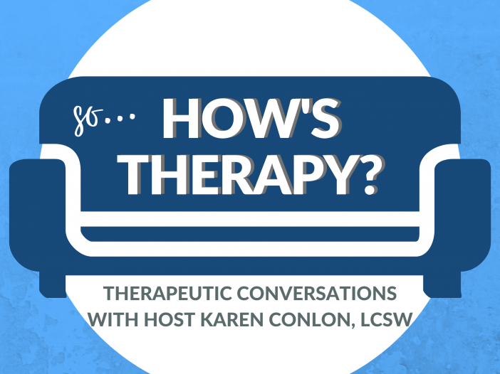 So, How's Therapy Podcast logo.
